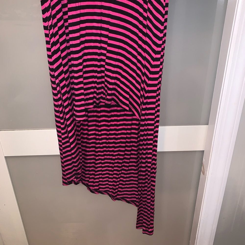 Michael Kors Pink/Black Asymmetrical Hem Dress - Picture 2 of 8